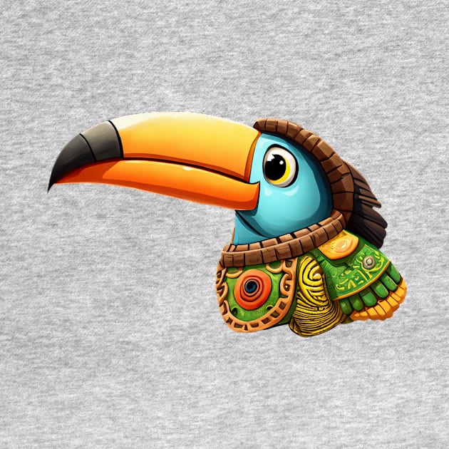 Toucan bird Mayan style by mitzobs